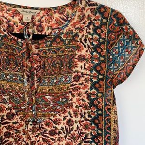 Lucky Brand Cap Sleeve Blouse